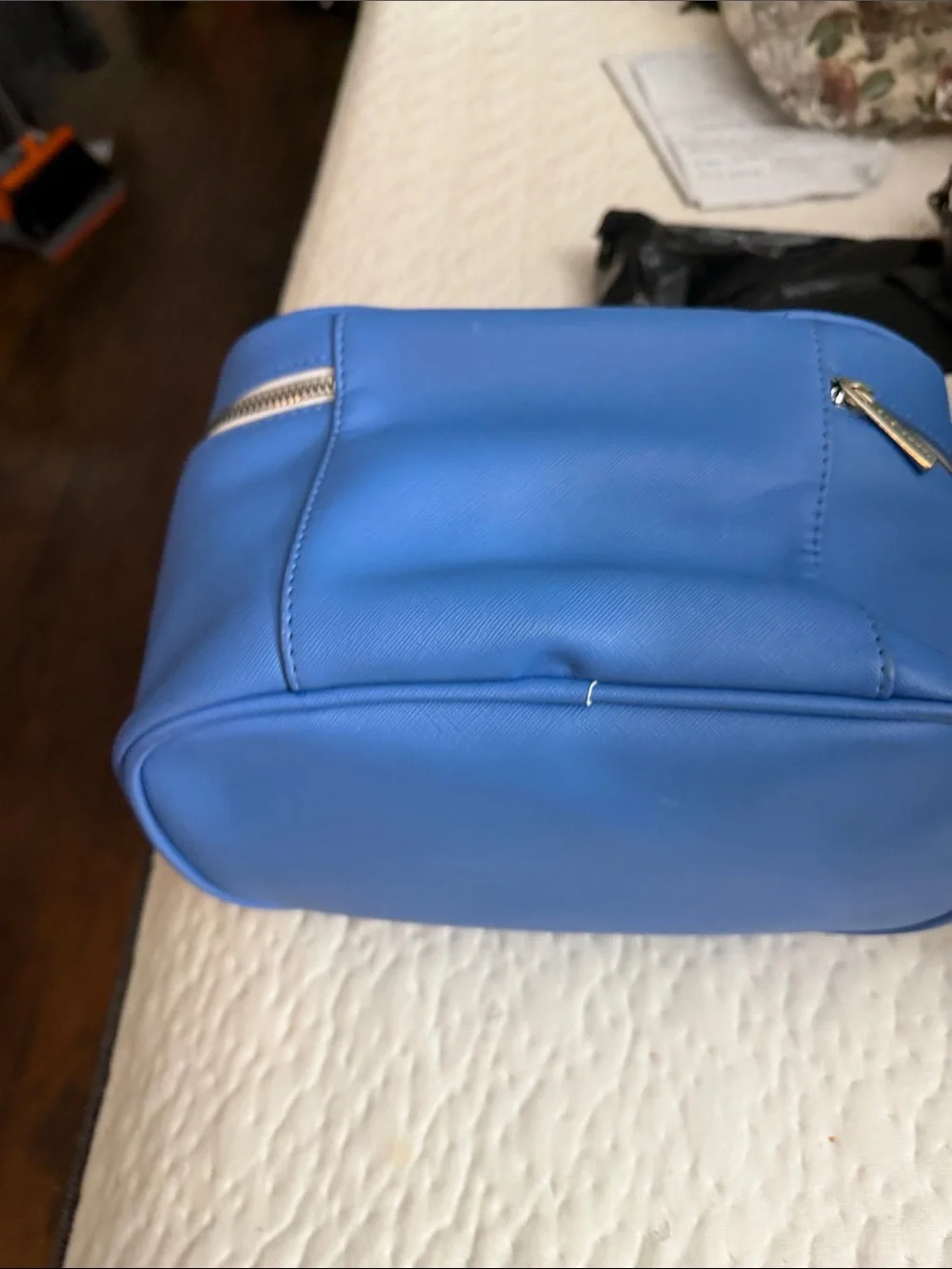NWT Blue 'I Woke Up Like This' Cosmetic Pouch